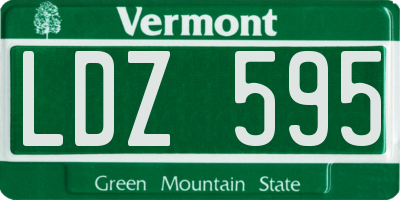 VT license plate LDZ595
