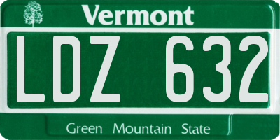 VT license plate LDZ632