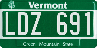 VT license plate LDZ691