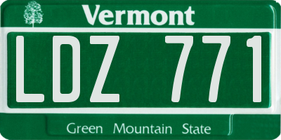 VT license plate LDZ771