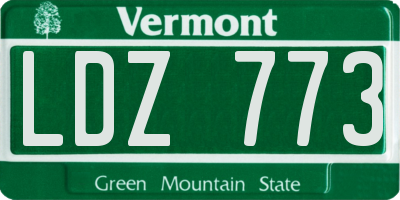 VT license plate LDZ773