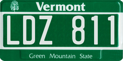 VT license plate LDZ811