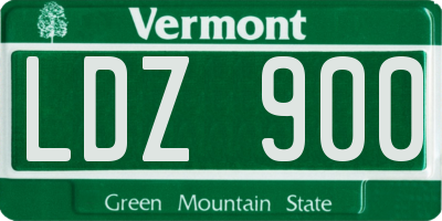 VT license plate LDZ900