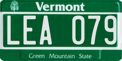 VT license plate LEA079
