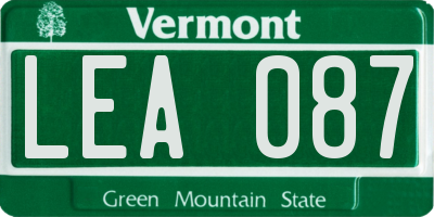 VT license plate LEA087