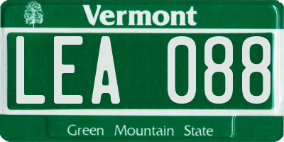 VT license plate LEA088