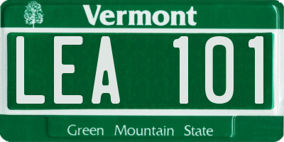 VT license plate LEA101