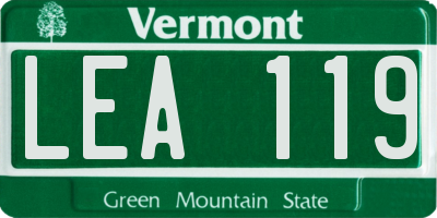VT license plate LEA119