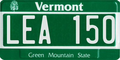 VT license plate LEA150