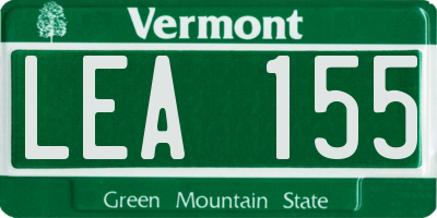 VT license plate LEA155