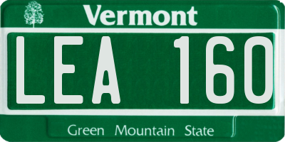 VT license plate LEA160