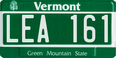 VT license plate LEA161