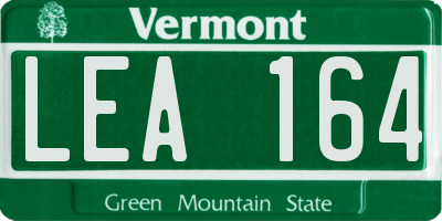 VT license plate LEA164