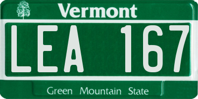 VT license plate LEA167