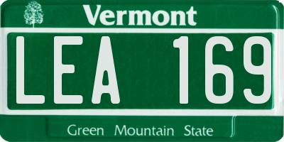 VT license plate LEA169