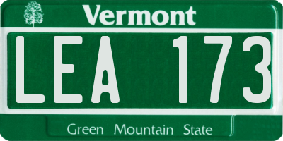 VT license plate LEA173