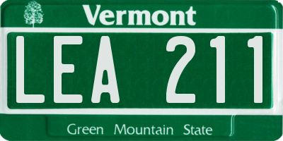 VT license plate LEA211