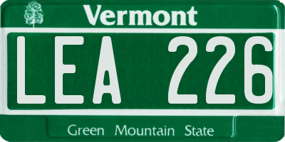 VT license plate LEA226