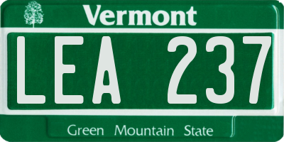 VT license plate LEA237