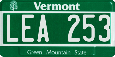 VT license plate LEA253