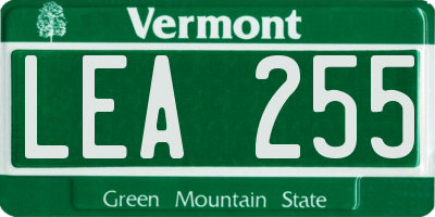 VT license plate LEA255
