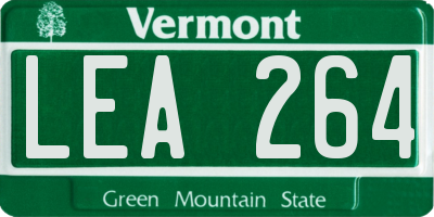 VT license plate LEA264