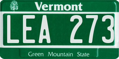 VT license plate LEA273