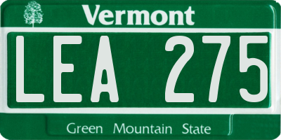 VT license plate LEA275
