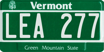 VT license plate LEA277