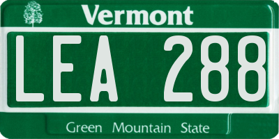VT license plate LEA288