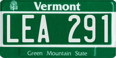 VT license plate LEA291
