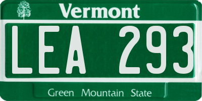 VT license plate LEA293