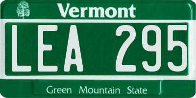 VT license plate LEA295