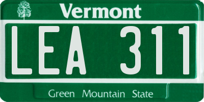 VT license plate LEA311