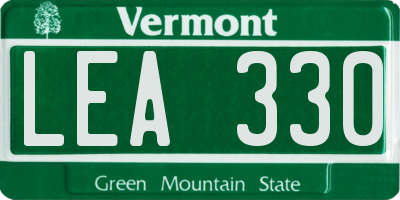 VT license plate LEA330