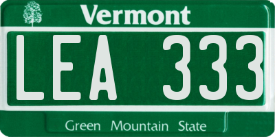 VT license plate LEA333