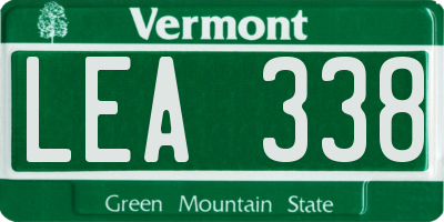 VT license plate LEA338