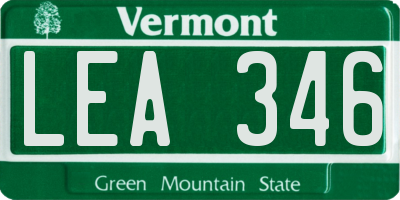 VT license plate LEA346