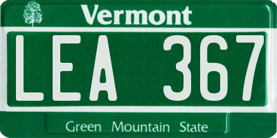 VT license plate LEA367
