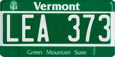VT license plate LEA373