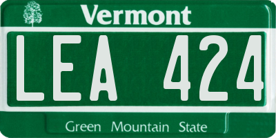 VT license plate LEA424