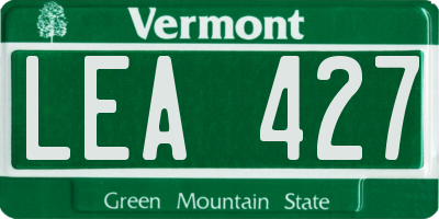 VT license plate LEA427