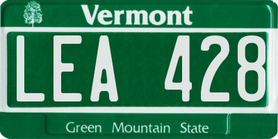 VT license plate LEA428
