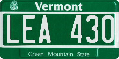 VT license plate LEA430