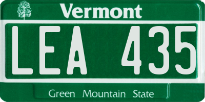 VT license plate LEA435