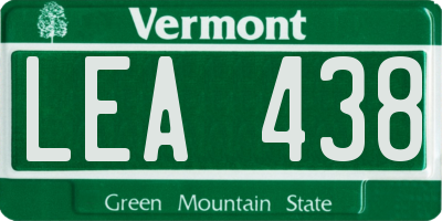 VT license plate LEA438
