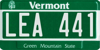VT license plate LEA441