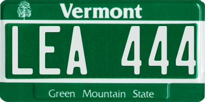 VT license plate LEA444