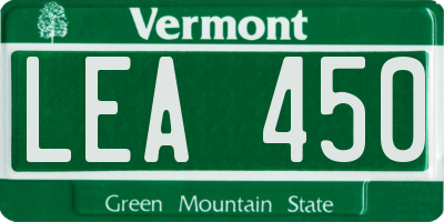 VT license plate LEA450