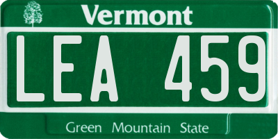 VT license plate LEA459